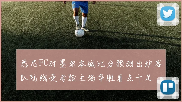 悉尼FC对墨尔本城比分预测出炉客队防线受考验主场争胜看点十足