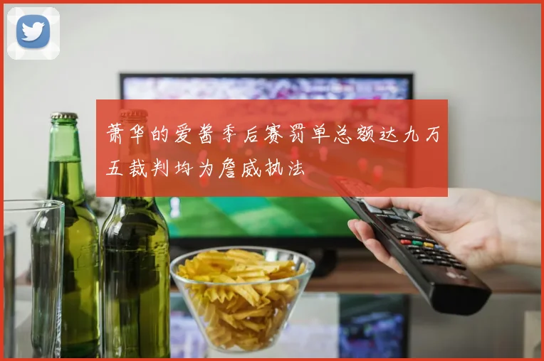 萧华的爱酱季后赛罚单总额达九万五裁判均为詹威执法